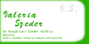 valeria szeder business card